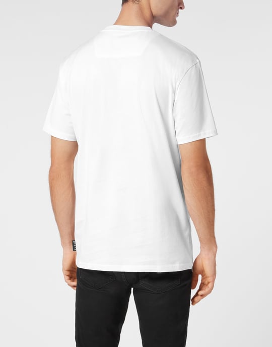 Philipp Plein Rundhals-T-Shirt Racing - Weiß - Image 4