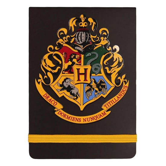 Harry Potter - Hogwarts Wappen-Taschen-Notizbuch (Schwarz) - Image 1