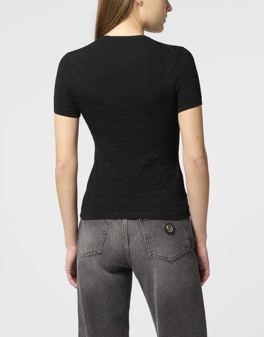 Knitted T-Shirt Sexy Pure Fit Monogram Monogram - Image 5