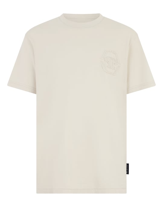 Round Neck T-Shirt Raw Edge Monogram Monogram - Image 1