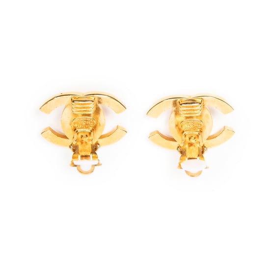 CC Turn Lock Clip On Earrings Ohrringe - Image 2