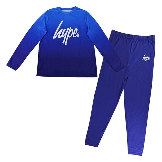 Jungen Ombre Langarm-Pyjama-Set Blau Kinder Nachtwäsche - Image 1