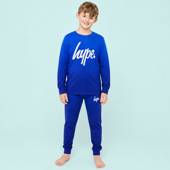 Jungen Ombre Langarm-Pyjama-Set Blau Kinder Nachtwäsche - Image 5