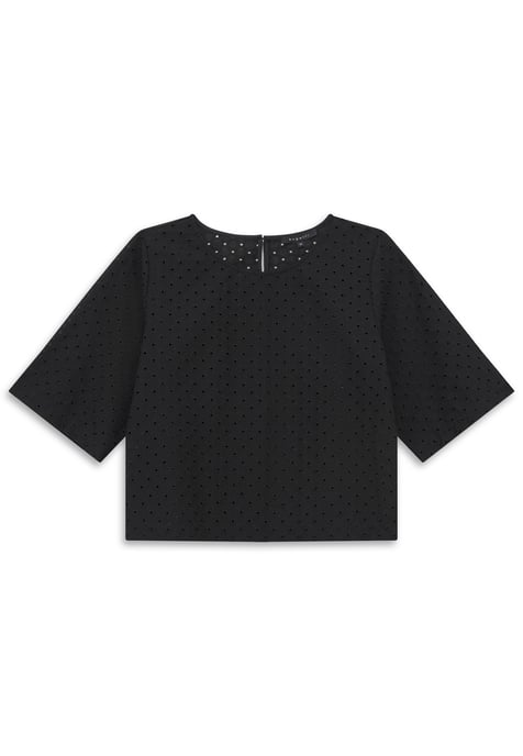 Bugatti Damen Bluse kurzarm Modern Fit mit Lochmuster - Image 3