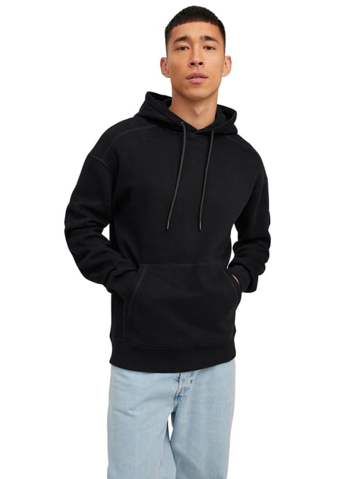 Classic Waffle Sweat Hood von Jack & Jones in der farbe Schwarz und in größe M. - Image 2