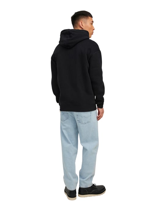 Classic Waffle Sweat Hood von Jack & Jones in der farbe Schwarz und in größe M. - Image 3