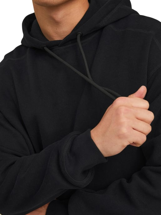 Classic Waffle Sweat Hood von Jack & Jones in der farbe Schwarz und in größe M. - Image 5