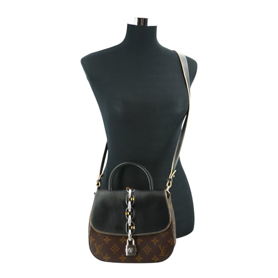 Louis Vuitton Stoff-Schultertasche mit Kette - Image 2