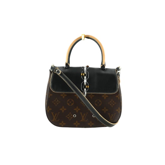 Louis Vuitton Stoff-Schultertasche mit Kette - Image 3