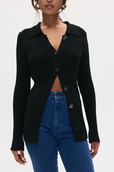 BENU Schwarzer Damen Strickcardigan - Image 3