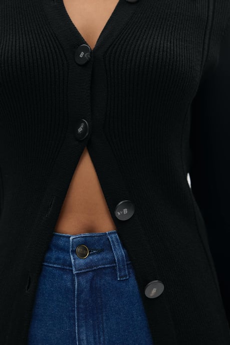 BENU Schwarzer Damen Strickcardigan - Image 4