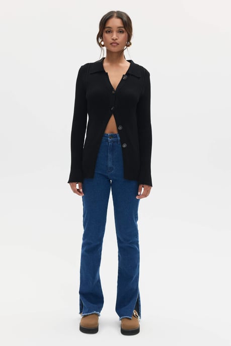 BENU Schwarzer Damen Strickcardigan - Image 5