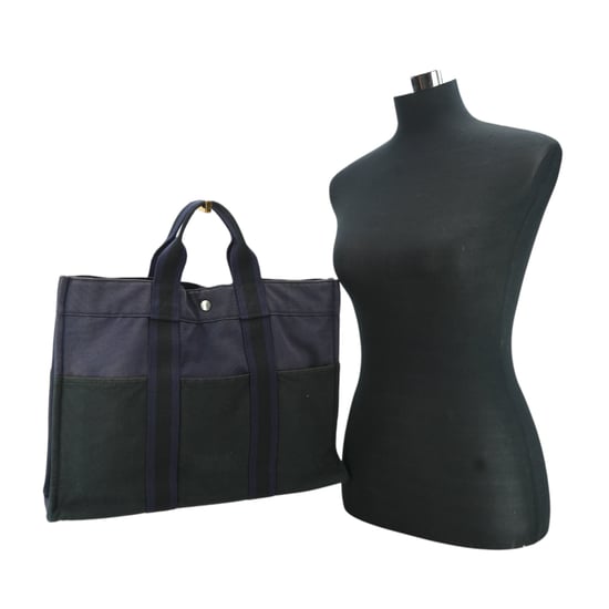 Hermes Vintage Baumwoll-Einkaufstasche Fourre-Tout - Image 3