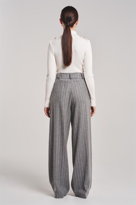 BENU Weißer Damen Merinowolle Rollkragenpullover - Image 2