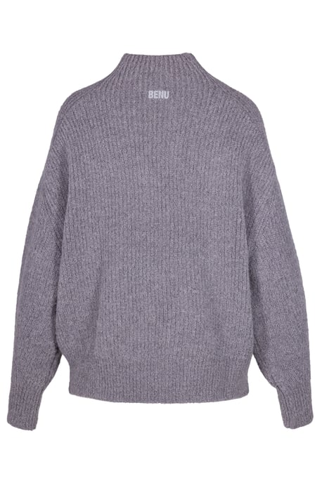 BENU Grauer Damen Alpaka Wollpullover - Image 6