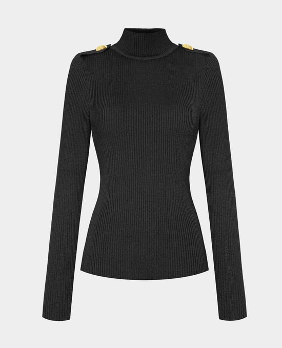 BENU Schwarzer Damen Merinowolle Rollkragenpullover - Image 3