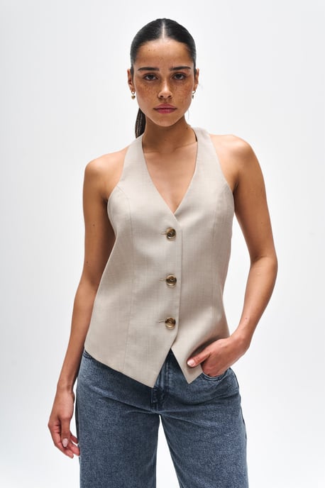 BENU Beige Damen Anzugweste - Image 3
