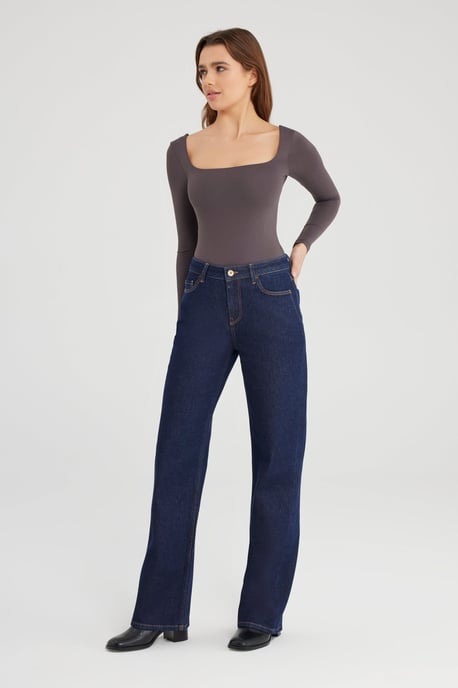 Nova Mid Waist Regular Length 5 Pocket Jeans Raw - Image 3
