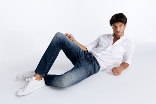 Lance Mid Waist Regular Length 5 Pocket Jeans Dunkelblau - Image 5