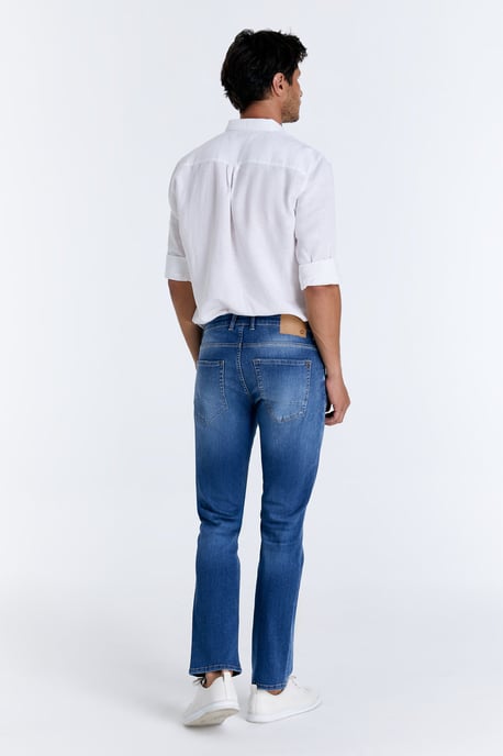 Lance Mid Waist Regular Length 5 Pocket Jeans Medium Blue - Image 2