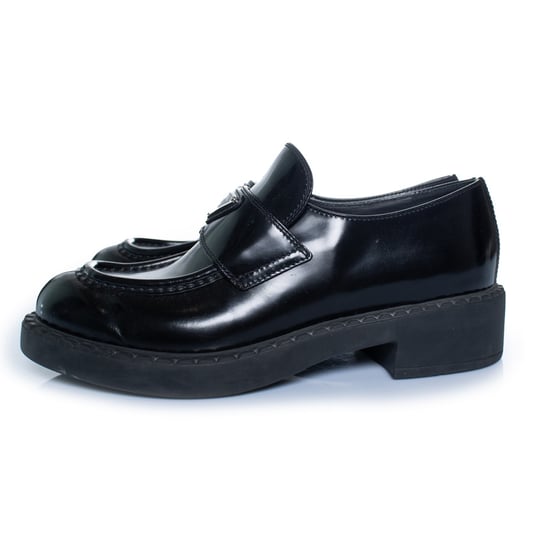 Prada, schwarze hochglänzende Lederloafer - Image 2
