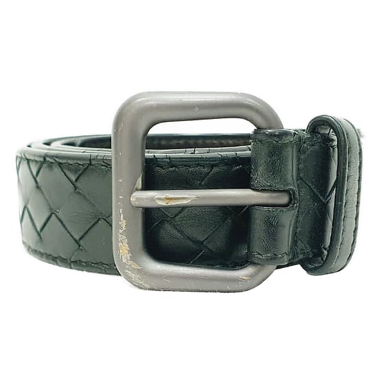 Bottega Veneta Intrecciato Gürtel aus olivgrünem Leder - Image 1
