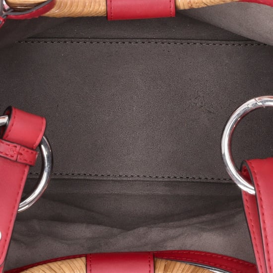 Fendi Runaway Karo Shopper Tote Bag aus rotem Canvas - Image 6