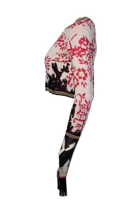 Chanel, Seide- und Kaschmirmantel mit Blumenmuster - Image 2