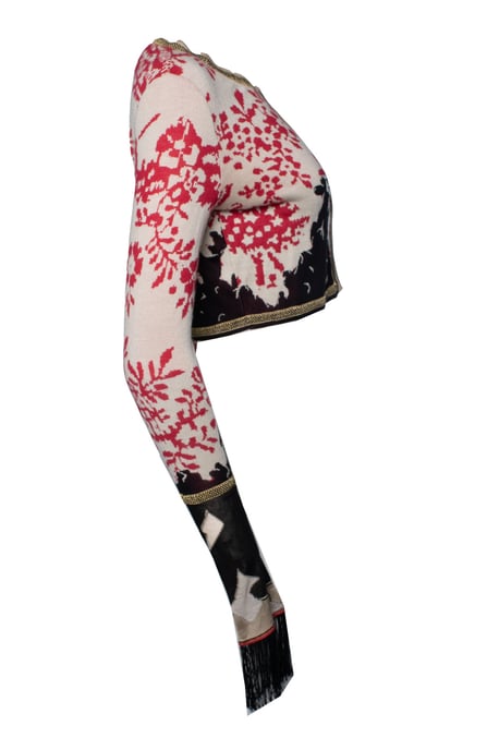Chanel, Seide- und Kaschmirmantel mit Blumenmuster - Image 4