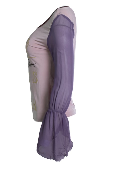 Moschino Jeans, Pinkes Top mit schwingenden Ärmeln - Image 2