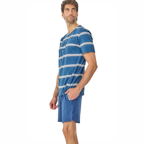 Herren Sommer Kurzarm Pyjama JJB21 - Image 4