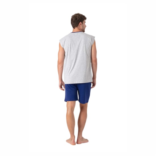 Herren Sommer Kurzarm Schlafanzug mit weiten Armausschnitten MU19 - Image 3