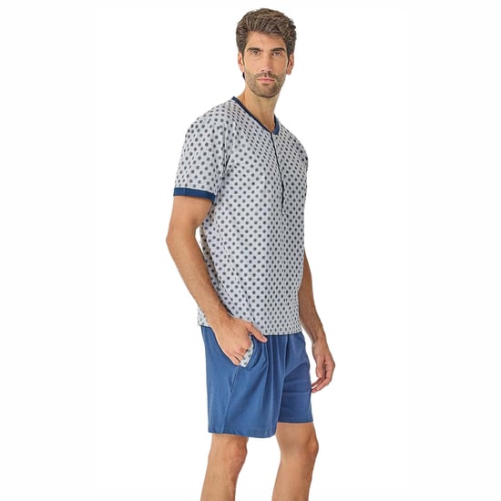 Herren Sommer Kurzarm Schlafanzug JJB21 - Image 5