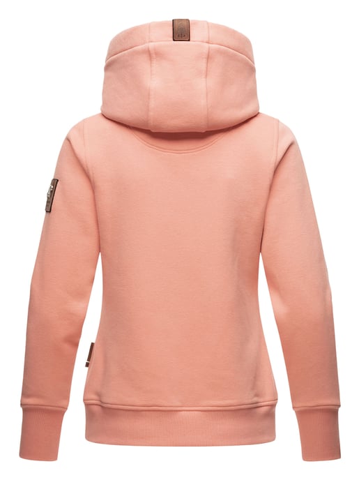 Navahoo Damen Hoodie Namikaa – Kuscheliger Kapuzenpullover mit Hochkragen & Kunstleder-Details - Image 3