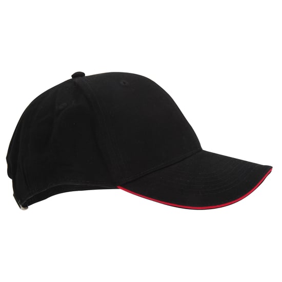 Beechfield Unisex Athleisure Baseball Kappe Baumwolle (Schwarz/Klassik Rot) - Image 2