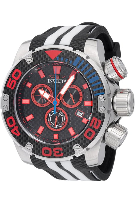 Invicta Sea Hunter 48992 Herren Uhr - Quartz Bewegung - Edelstahl mit schwarzem Zifferblatt - 52 mm - Image 1