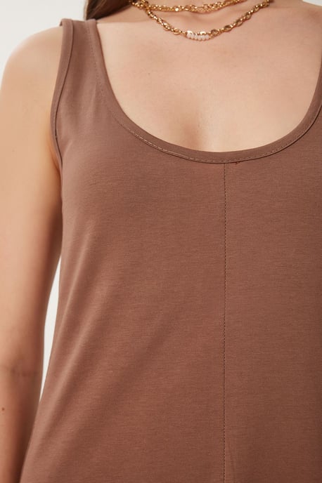 U-Kragen Midi Kleid - Image 6