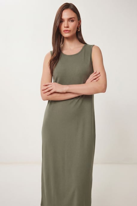 A-Linien-Midikleid mit Tasche - Image 2