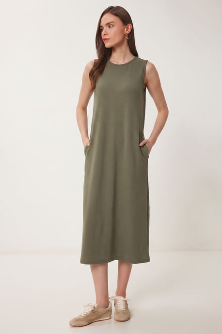 A-Linien-Midikleid mit Tasche - Image 3