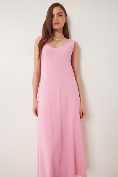 U-Kragen Midi Kleid - Image 4