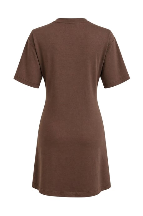 Rundhals Mini-T-Shirt-Kleid mit Steinaccessoire - Image 3