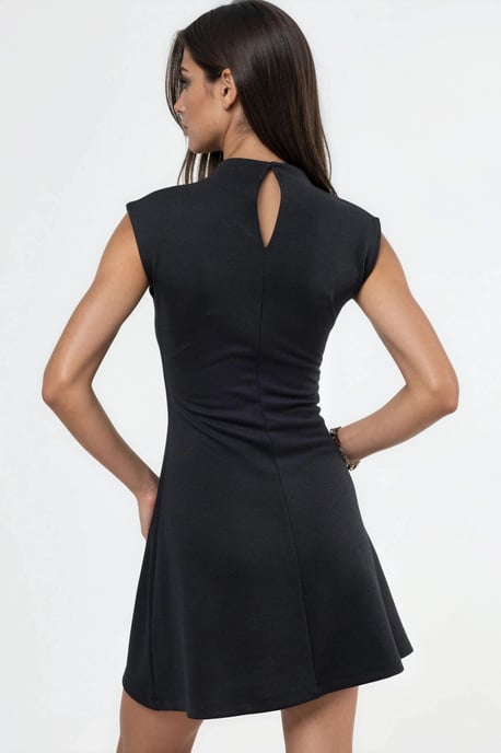 Mini-Kleid mit Stehkragen und Taschen-Details - Image 3