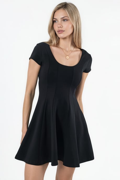 Mini Skaterkleid mit U-Ausschnitt - Image 5
