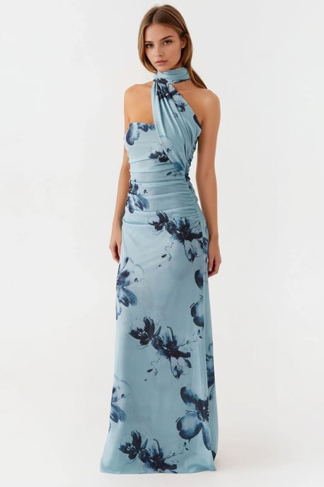 Trägerloses bedrucktes Bodycon-Maxikleid - Image 4
