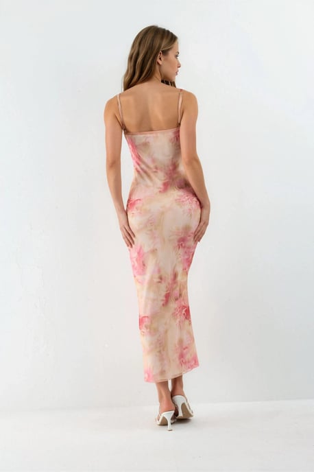 Halsausschnitt gemustertes Maxikleid - Image 2