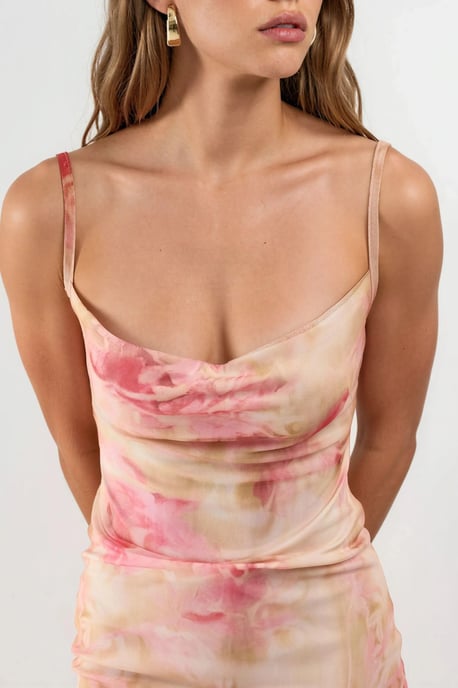 Halsausschnitt gemustertes Maxikleid - Image 3