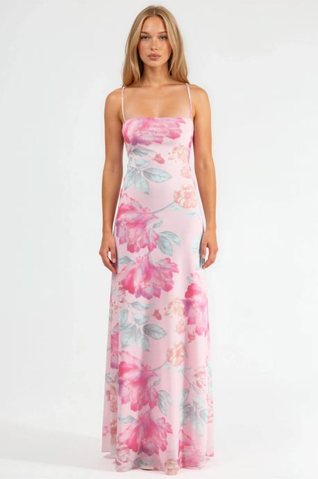 Blumen-Halterhals-Maxikleid - Image 3