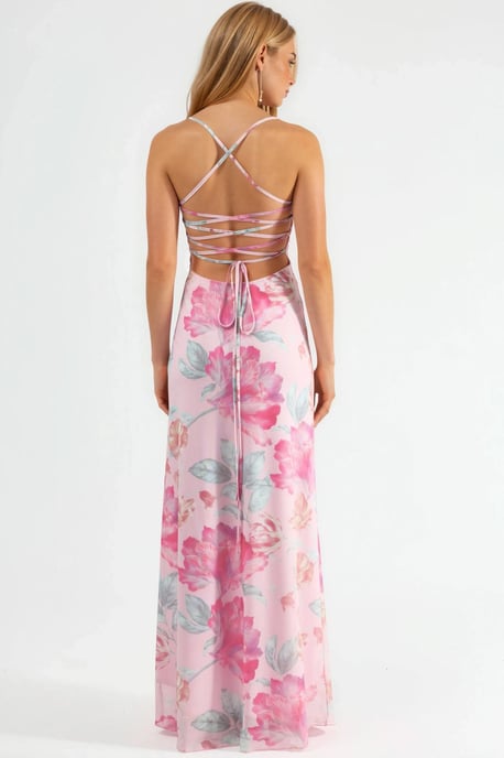 Blumen-Halterhals-Maxikleid - Image 4