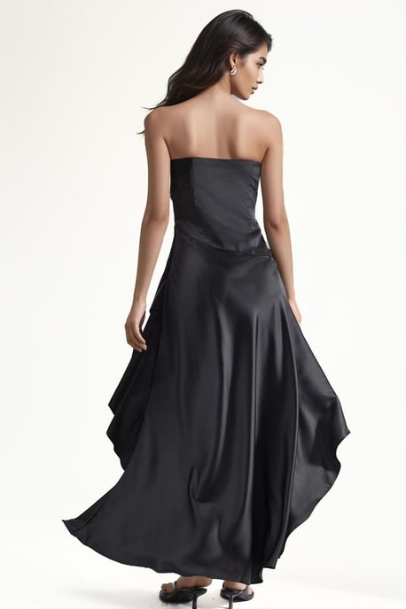 Trägerloses Kleid mit Rüschen-Detail - Image 3