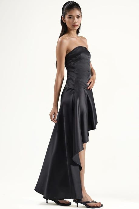 Trägerloses Kleid mit Rüschen-Detail - Image 5